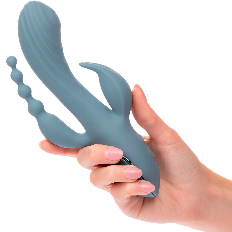 CALEXOTICS - VIBRATEUR TRIPLE ECSTASY GRIS CALEXOTICS