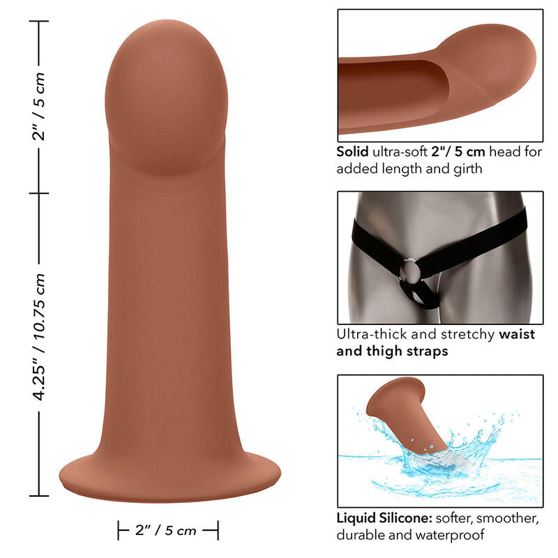 CALEXOTICS - EXTENSION PERFORMANCE MAXX AVEC HARNAIS PEAU BRUN CALEXOTICS