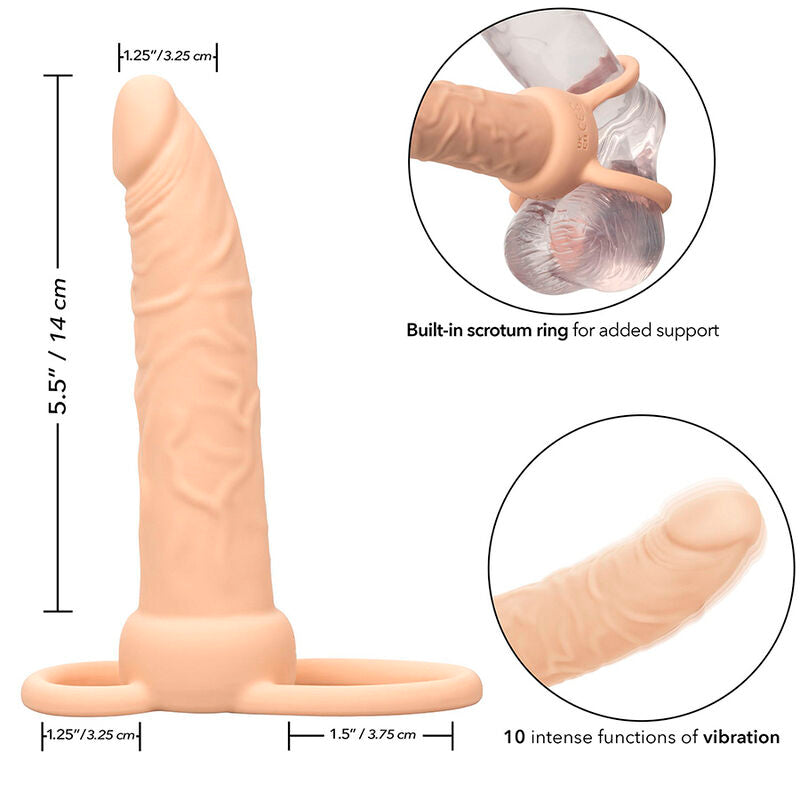 CALEXOTICS - PERFORMANCE MAXX RECHARGEABLE DOUBLE PÉNÉTRATEUR PEAU CLAIRE CALEXOTICS