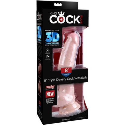 KING COCK - GODE TRIPLE DENSITÉ 18.4 CM KING COCK PLUS