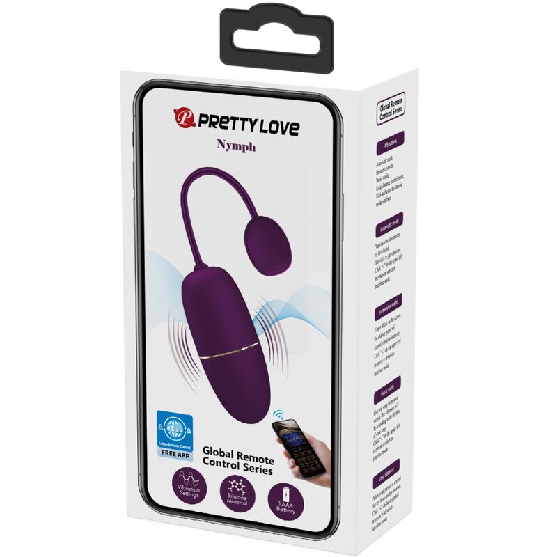 PRETTY LOVE - NYMPH OEUF VIBRANT CONTRÔLÉ PAR APPLICATION LILA PRETTY LOVE BOTTOM