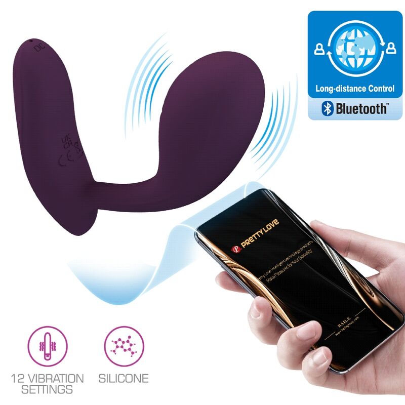 PRETTY LOVE - BAIRD APPLICATION LILA RECHARGEABLE G-SPOT 12 VIBRATIONS PRETTY LOVE FLIRTATION