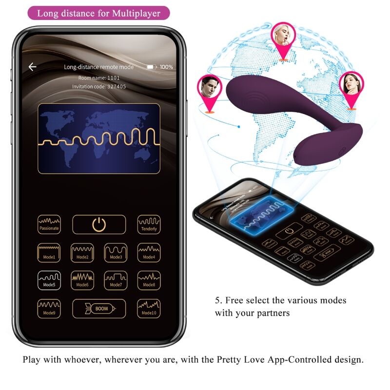 PRETTY LOVE - BAIRD APPLICATION LILA RECHARGEABLE G-SPOT 12 VIBRATIONS PRETTY LOVE FLIRTATION