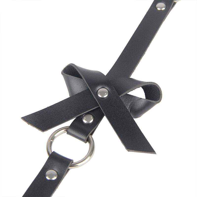 SUBBLIME - HARNAIS DE JAMBE CHAÎNE CUIR NOIR TAILLE UNIQUE SUBBLIME FETISH