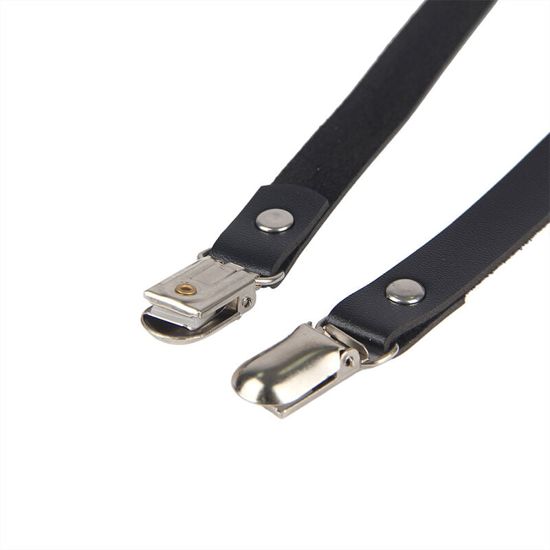 SUBBLIME - HARNAIS DE JAMBE CHAÎNE CUIR NOIR TAILLE UNIQUE SUBBLIME FETISH