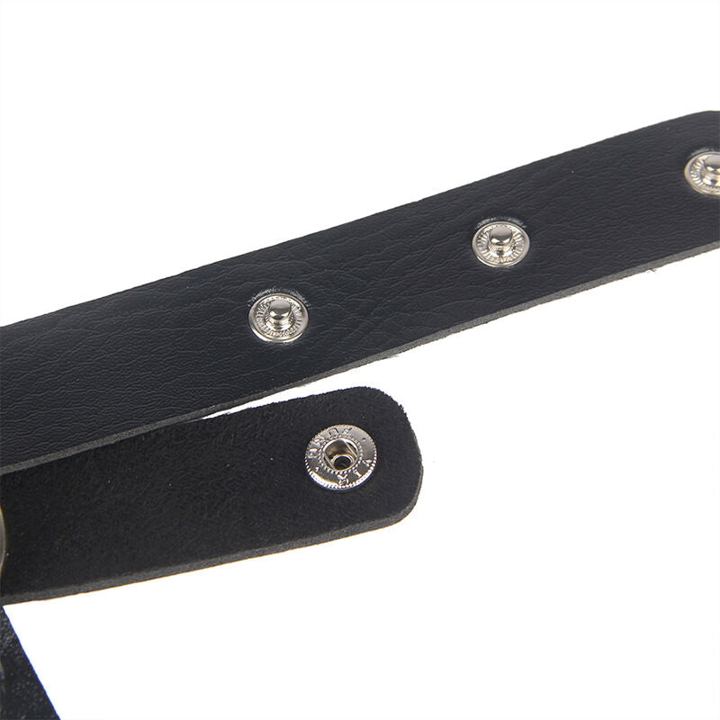 SUBBLIME - HARNAIS POITRINE CHAÎNE S EN CUIR NOIR TAILLE UNIQUE SUBBLIME FETISH