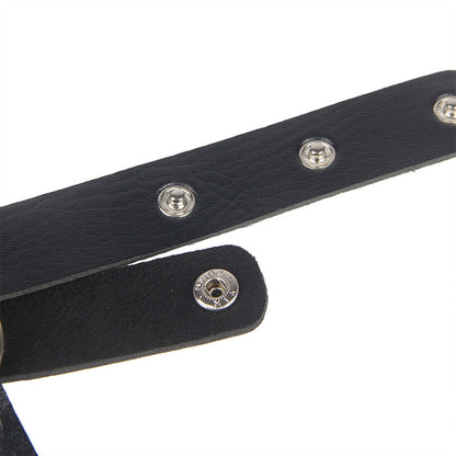 SUBBLIME - HARNAIS POITRINE CHAÎNE S EN CUIR NOIR TAILLE UNIQUE SUBBLIME FETISH