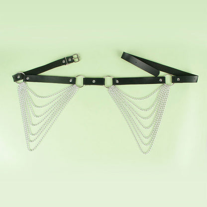 SUBBLIME - CHAÎNE CUIR CEINTURE NOIRE TAILLE UNIQUE SUBBLIME FETISH