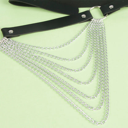 SUBBLIME - CHAÎNE CUIR CEINTURE NOIRE TAILLE UNIQUE SUBBLIME FETISH