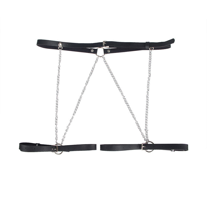 SUBBLIME - HARNAIS CEINTURE CUIR NOIR TAILLE UNIQUE SUBBLIME FETISH