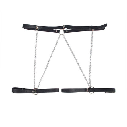 SUBBLIME - HARNAIS CEINTURE CUIR NOIR TAILLE UNIQUE SUBBLIME FETISH