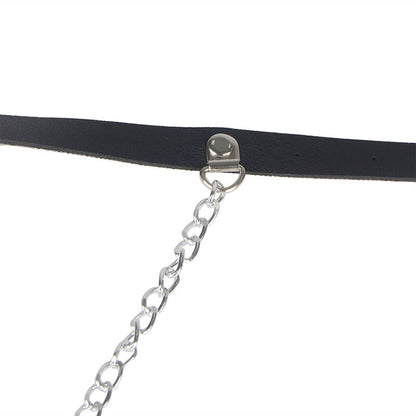 SUBBLIME - HARNAIS CEINTURE CUIR NOIR TAILLE UNIQUE SUBBLIME FETISH