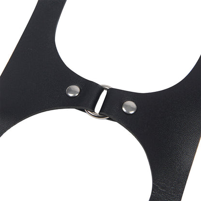 SUBBLIME - HARNAIS COMPLET AVEC BOUCLES EN CUIR NOIR TAILLE UNIQUE SUBBLIME FETISH