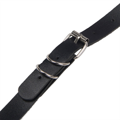 SUBBLIME - HARNAIS COMPLET AVEC BOUCLES EN CUIR NOIR TAILLE UNIQUE SUBBLIME FETISH