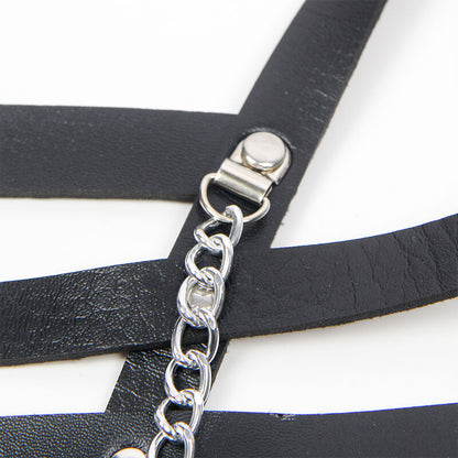 SUBBLIME - HARNAIS CORSET AVEC CHAÎNE DÉTAIL TAILLE UNIQUE SUBBLIME FETISH