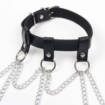 SUBBLIME - HARNAIS COMPLET AVEC CHAÎNE OILE DÉTAIL TAILLE UNIQUE SUBBLIME FETISH