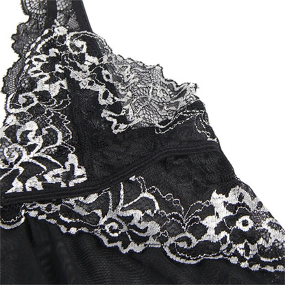 SUBBLIME - BABYDOLL TISSU TULLE POITRINE DENTELLE L/XL SUBBLIME BABYDOLLS