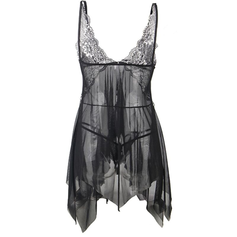 SUBBLIME - BABYDOLL TISSU TULLE POITRINE DENTELLE L/XL SUBBLIME BABYDOLLS