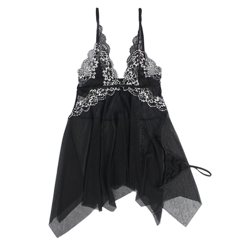 SUBBLIME - BABYDOLL TISSU TULLE POITRINE DENTELLE L/XL SUBBLIME BABYDOLLS