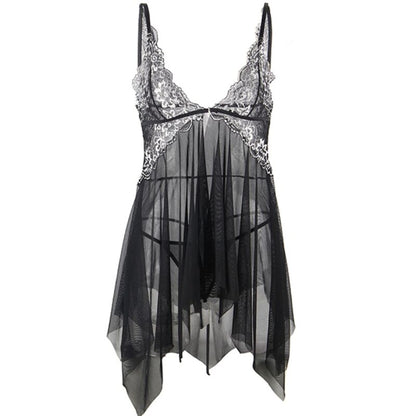 SUBBLIME - BABYDOLL TISSU TULLE POITRINE DENTELLE L/XL SUBBLIME BABYDOLLS