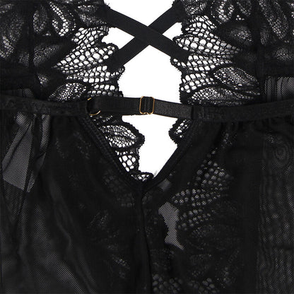 SUBBLIME - TEDDY HALTER NECK DOS NU DENTELLE NOIR S/M SUBBLIME BODIES