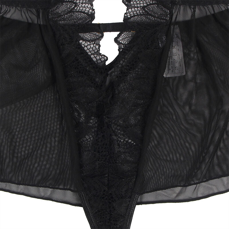 SUBBLIME - TEDDY HALTER NECK DOS NU DENTELLE NOIR S/M SUBBLIME BODIES