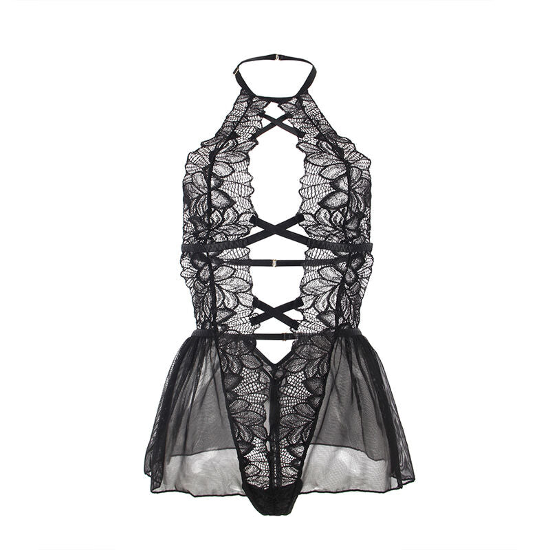 SUBBLIME - TEDDY HALTER NECK DOS NU DENTELLE NOIR S/M SUBBLIME BODIES