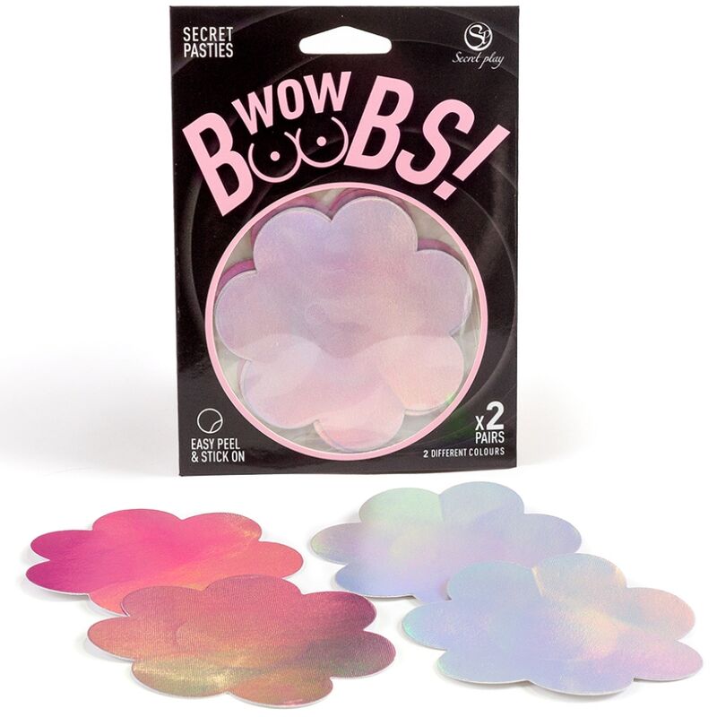 SECRET PLAY- WOW SEINS! COUVRE-MAMETAUX FLEURS SECRETPLAY 100% FETISH