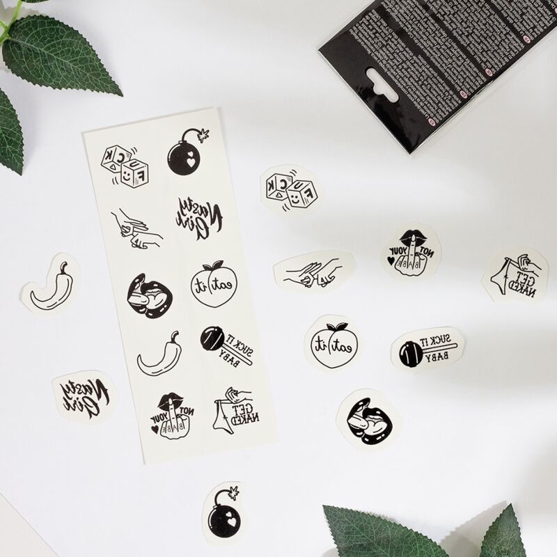 SECRET PLAY - LOT DE 10 TATOUAGES TEMPORAIRES SPICY COLLECTION SECRETPLAY