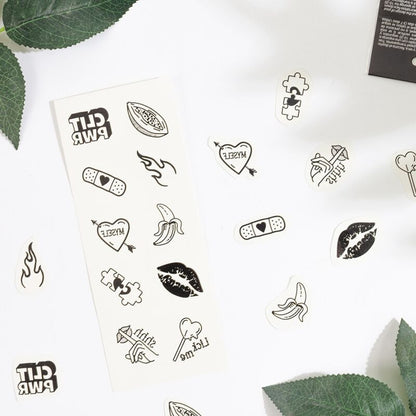 SECRET PLAY - ENSEMBLE DE 10 TATOUAGES TEMPORAIRES CANDY COLLECTION SECRETPLAY