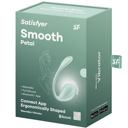 SATISFYER - APPLICATION GRATUITE STIMULATEUR DE POINT G PÉTALE LISSE VERT D'EAU SATISFYER PARTNER