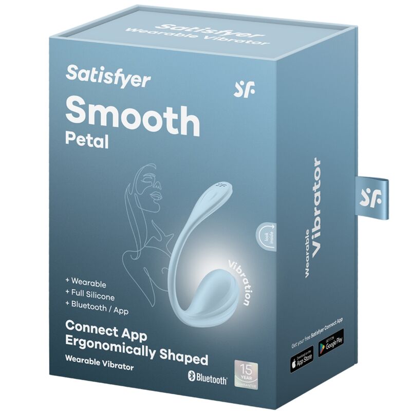 SATISFYER - APPLICATION GRATUITE STIMULATEUR DE POINT G PÉTALE LISSE BLEU CIEL SATISFYER PARTNER