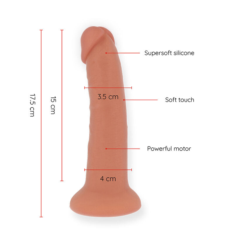 ONINDER - PETIT GODE VIBRATEUR BOGOTÁ 9 VITESSES NATUREL 17.5 CM -O- 4 CM - APPLICATION GRATUITE ONINDER