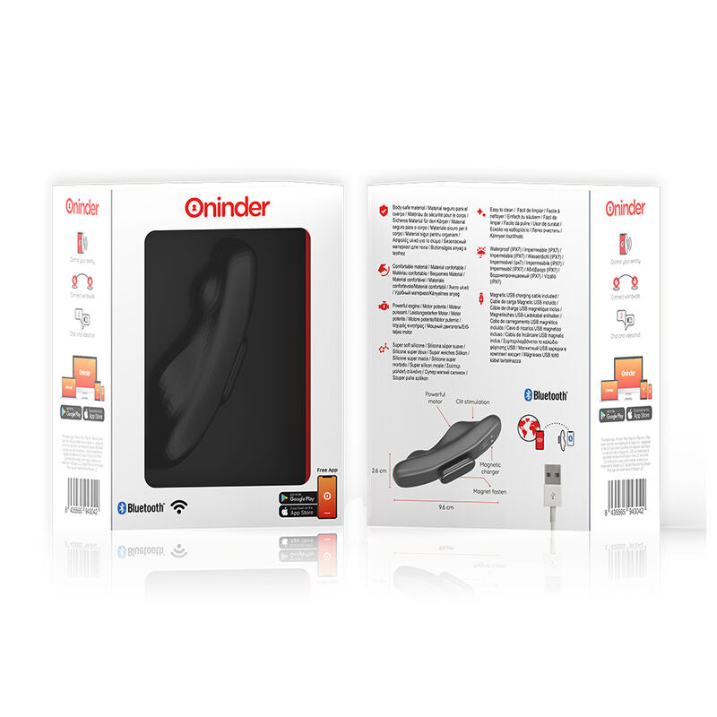 ONINDER - VIBRATEUR RECHARGEABLE MANILA PANTY 9 VITESSES 9,6 CM X 2,6 CM - APPLICATION GRATUITE ONINDER