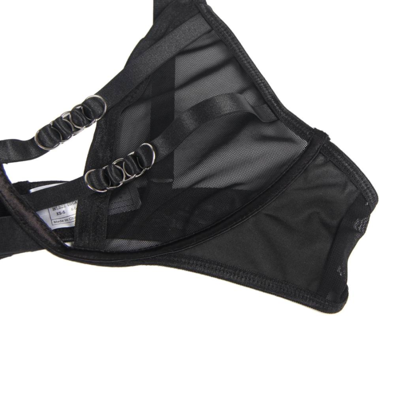 SUBBLIME - ENSEMBLE DEUX PIÈCES DE SOUTIEN-GORGE TRANSPARENT ET BANDES S/M SUBBLIME SETS