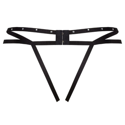 LIVCO CORSETTI FASHION - STRING NOMADE SANS CROTCHLESS NOIR LIVCO CORSETTI PANTIES