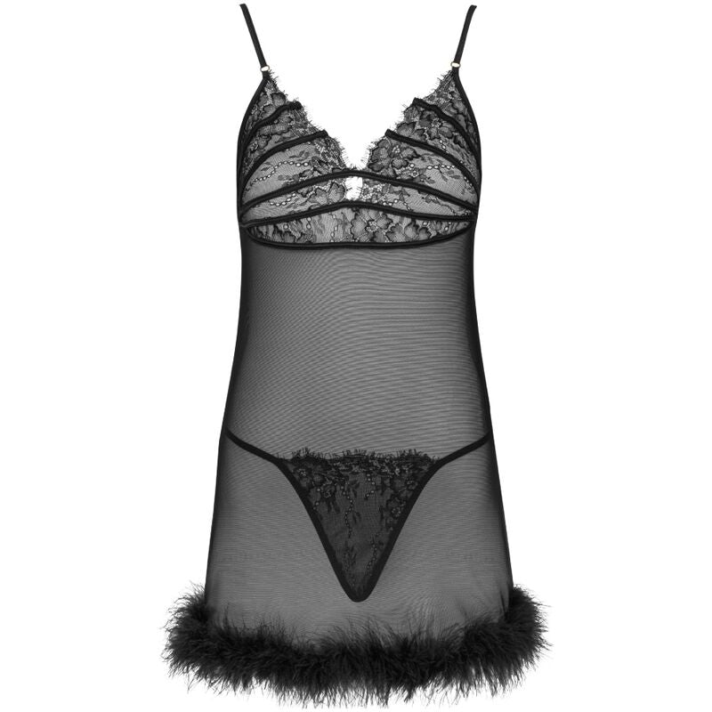 LIVCO CORSETTI FASHION - ENSEMBLE ZERUNAM BABYDOLL + STRING NOIR LIVCO CORSETTI SETS