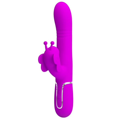PRETTY LOVE - VIBRATEUR MULTIFONCTION LAPIN 4 EN 1 PAPILLON FUCHSIA PRETTY LOVE FLIRTATION