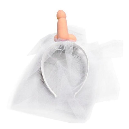 DIABLO PICANTE - VOILE DE MARIÉE BLANC AVEC PÉNIS DIABLO PICANTE