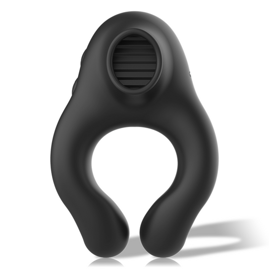 ARMONY - ANNEAU VIBRATEUR EN SILICONE 3 MOTEURS RECHARGEABLE NOIR - OR ARMONY FOR HIM