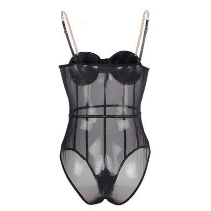 SUBBLIME - BODY NOIR  BRETELLES CHAÎNE S/M SUBBLIME BODIES