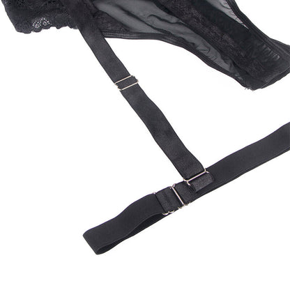 SUBBLIME - TEDDY AVEC JARRETIÈRE DÉTAIL POITRINE NOIR S/M SUBBLIME BODIES