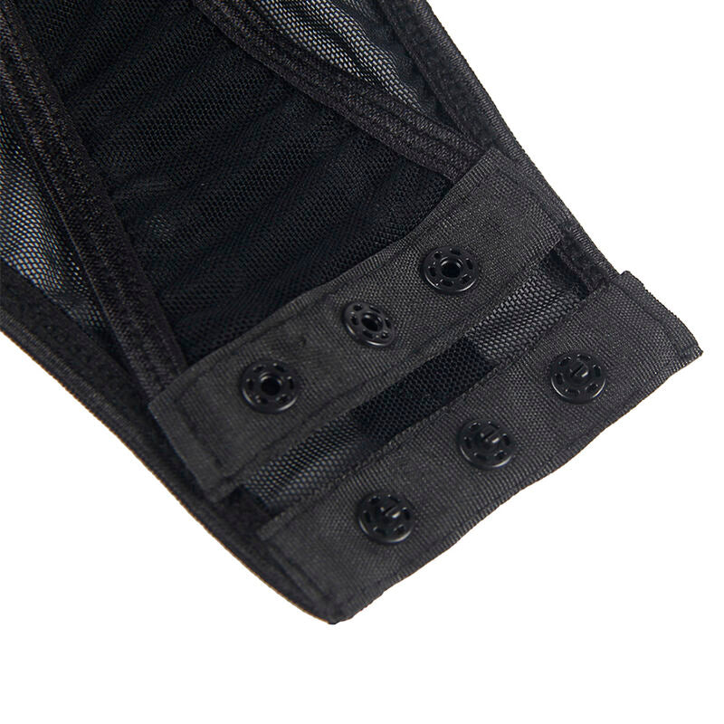 SUBBLIME - TEDDY AVEC JARRETIÈRE DÉTAIL POITRINE NOIR L/XL SUBBLIME BODIES