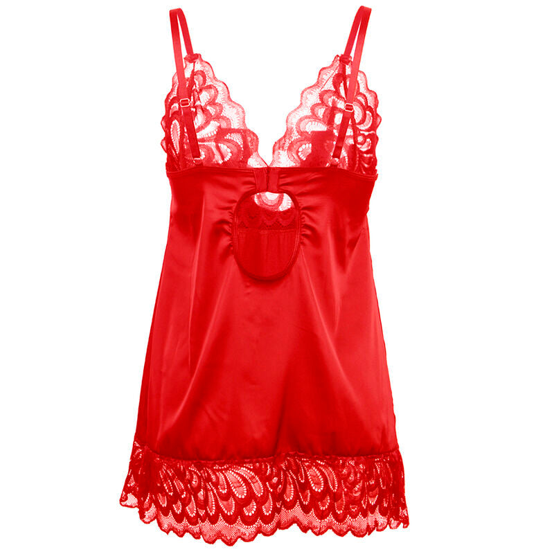 SUBBLIME - BABYDOLL EN SATIN AVEC DENTELLE ROUGE S/M SUBBLIME BABYDOLLS
