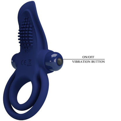 PRETTY LOVE - BRONSON BAGUE DOUBLE AVEC VIBRATION BLEU PRETTY LOVE MALE