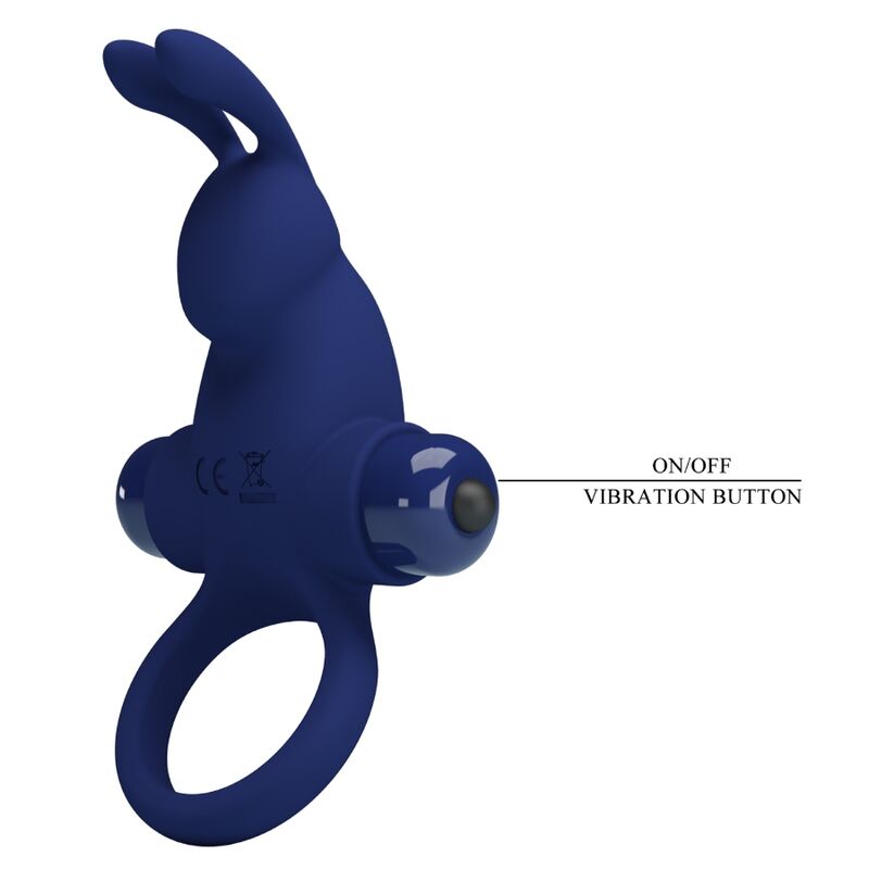 PRETTY LOVE - JIRO BAGUE LAPIN AVEC VIBRATION BLEU PRETTY LOVE MALE