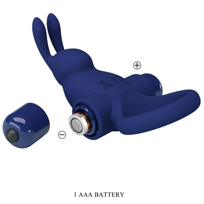 PRETTY LOVE - JIRO BAGUE LAPIN AVEC VIBRATION BLEU PRETTY LOVE MALE