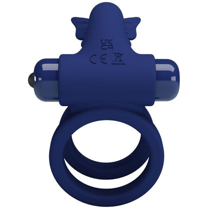 PRETTY LOVE - JAMELE DOUBLE ANNEAU AVEC VIBRATION & STIMULATEUR DE PAPILLON BLEU PRETTY LOVE MALE