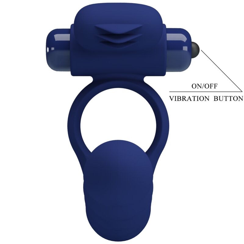 PRETTY LOVE - AJMAL ANNEAU VIBRANT AVEC PLUG BLEU PRETTY LOVE MALE