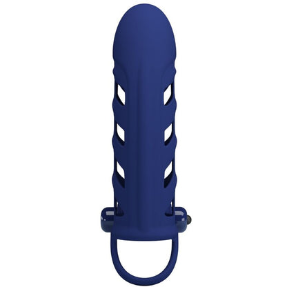 PRETTY LOVE - ALTAF ANNEAU VIBRATEUR AVEC GAINE EN SILICONE BLEU PRETTY LOVE MALE